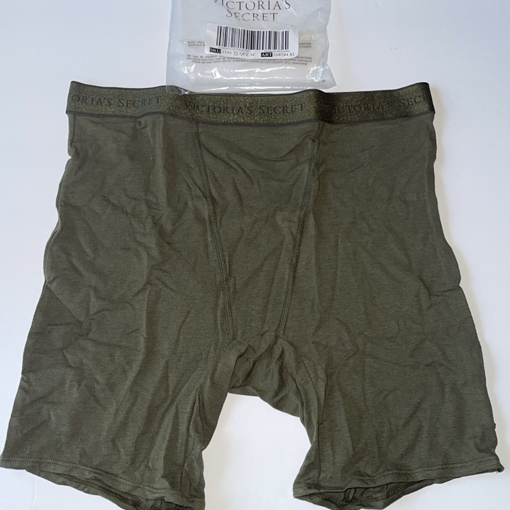 Victorias Secret Logo Cotton High-Waist Boxer Brief Panty Short Underwear. NWT
